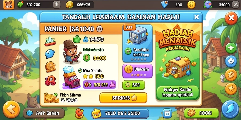 Screenshot memperlihatkan fitur bonus yang menggiurkan untuk pengguna.