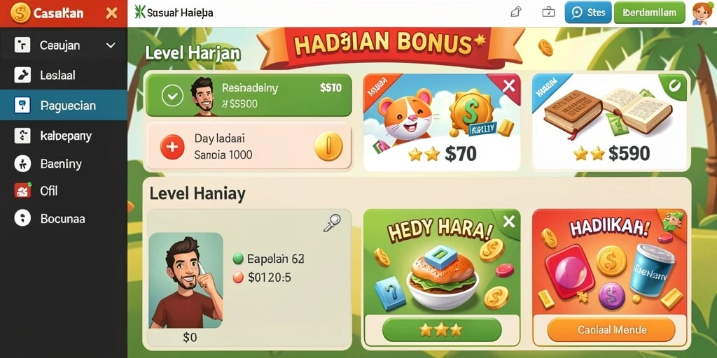 Level yang beragam dengan tantangan menarik.