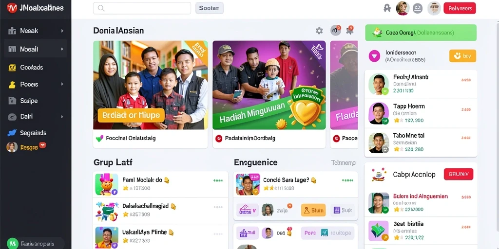 Berinteraksi dengan pemain lain dalam komunitas yang ramah.